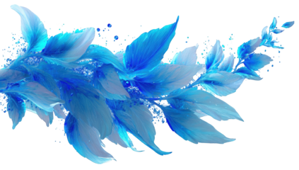 Abstract flowing blue floral design