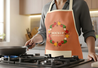Apron Mockup Modern Kitchen