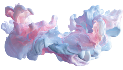 Abstract swirling pastel shapes