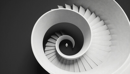 A Lonely Journey: The Surrealism of a Spiral Staircase