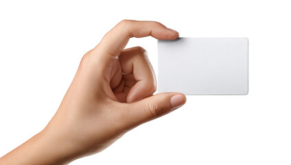 Hand holding a blank white business card (1)