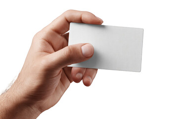 Obraz premium Hand holding a blank white card