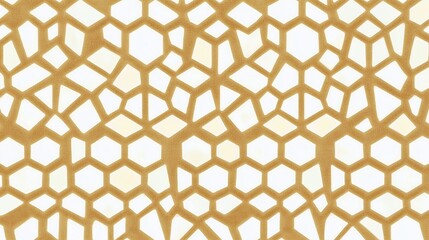 Abstract geometric pattern in gold and white
