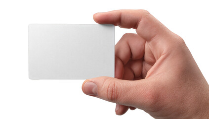 Obraz premium Hand holding a blank business card (1)
