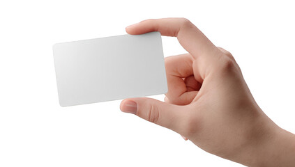 Obraz premium Hand holding blank business card (5)