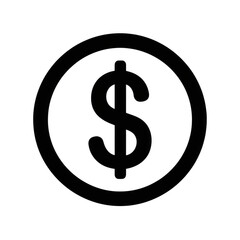 Obraz premium Black circle with a white s inside isolated on transparent background