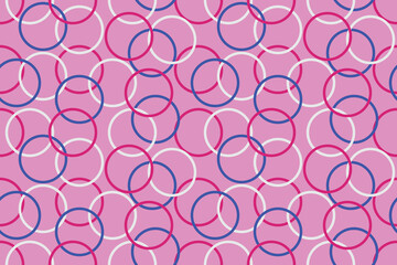 seamless pattern with pink blue white circle