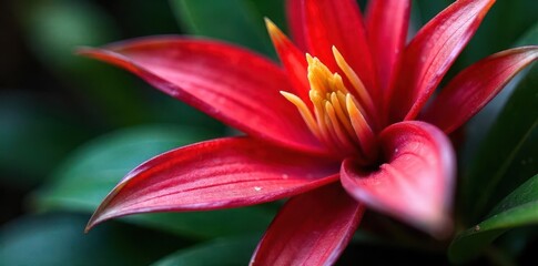 Bromeliad close-up, showcasing intricate details, nature, wild