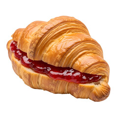 Delicious Jam-Filled Croissant: A Sweet Pastry Treat.