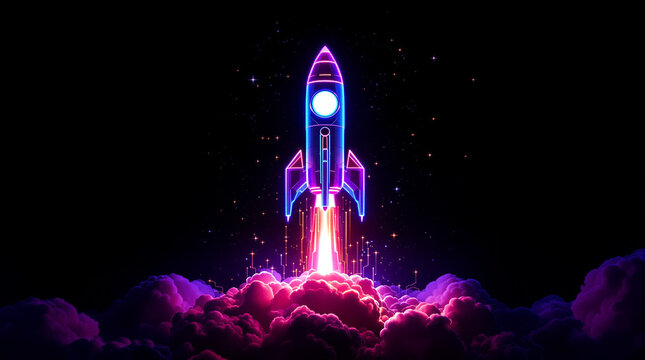 Futuristic Rocket Launch