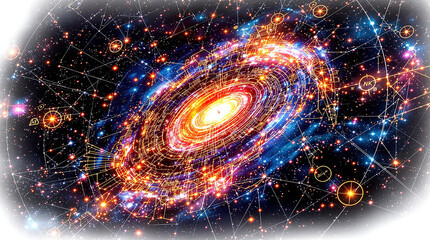 Futuristic Galaxy Map HUD