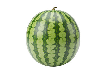 Fresh Whole Watermelon Isolated on White Background.