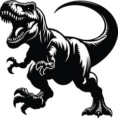 Angry T-rex Running vector illustration isolated on white background © Md Hasan