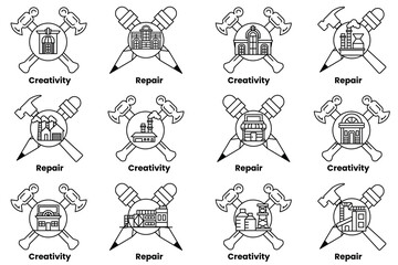 The image is a set of 12 different symbols, each with a different meaning