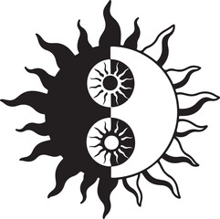 “Yin Yang Sun Symbol Collection”