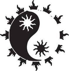 “Yin Yang Sun Symbol Collection”