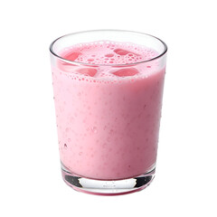Refreshing Strawberry Milkshake in a Glass.