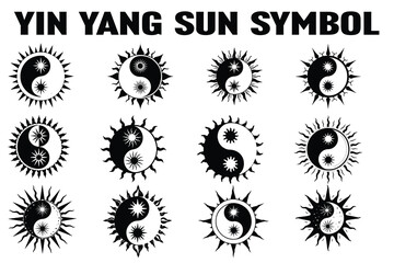 “Yin Yang Sun Symbol Collection”