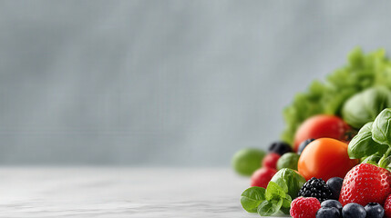 create visually appealing diet menu featuring blurred white text bars showing arcalories emphasizing variety of