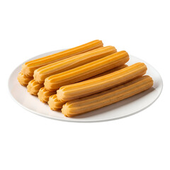 Golden Churros: A Delicious Fried-Dough Pastry on a Plate.