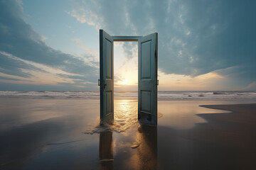 Open the door to the ocean and surreal landscapes