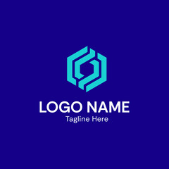 Abstract Hexagon Logo Design Modern Minimalist Branding Icon