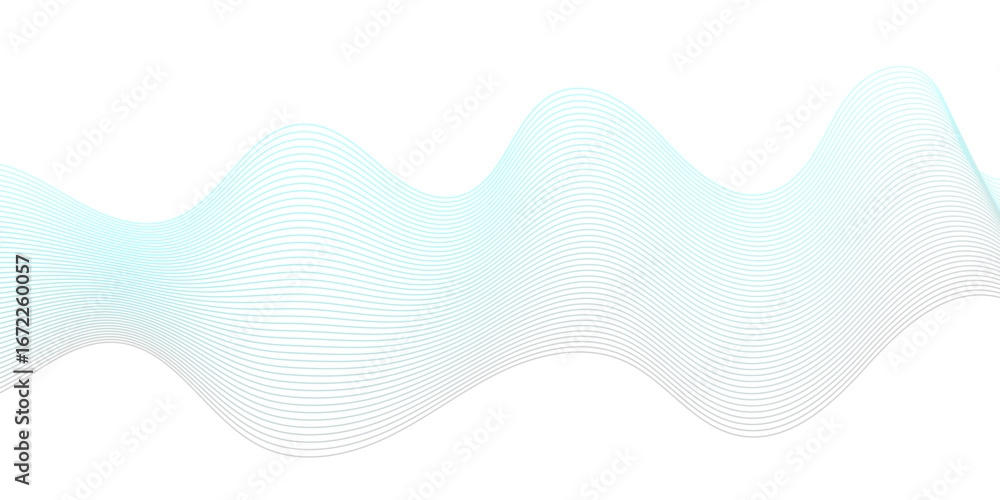 Poster vector wave digital white and blue gradient blend futuristic technology flow tech transparent line s