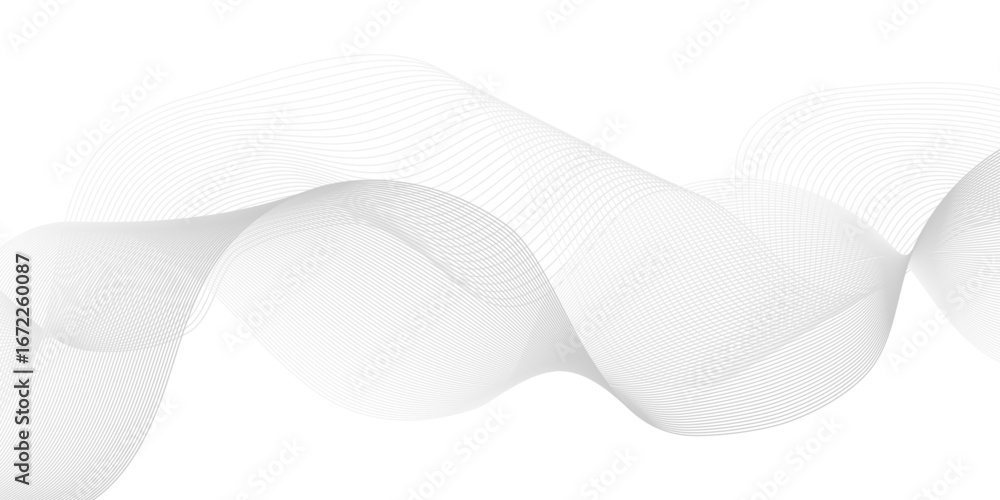Poster vector wave digital white and gray blend futuristic technology flow tech transparent line stripe ene