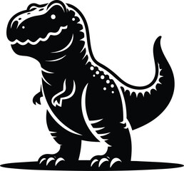 Cute T-rex Cartoon Character vector illustration isolated on white background © Md Hasan