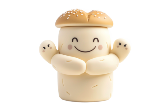 Adorable mushroom character cutout png