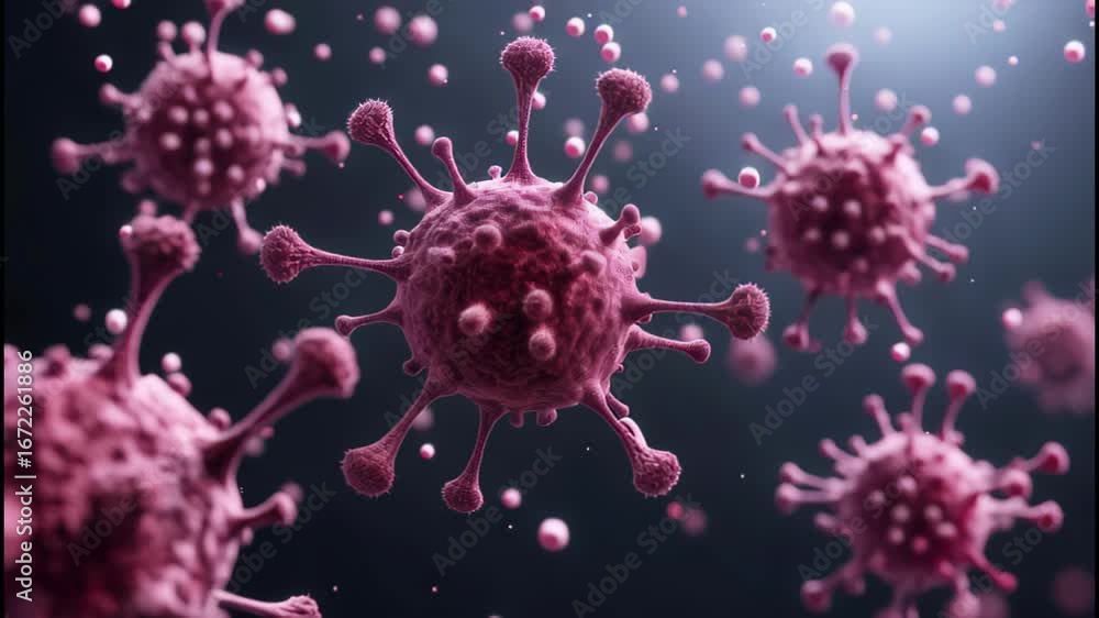 Aufkleber infectious patterns viral replication in action