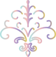 Iridescent Pastel Damask 