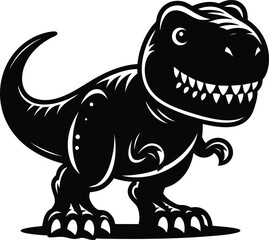 Cute T-rex Cartoon Character vector illustration isolated on white background © Md Hasan