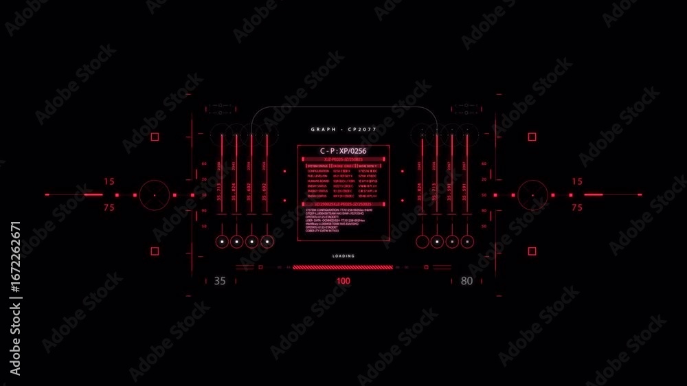Aufkleber dynamic hud interface, loading screen, c-p: xp/0256
