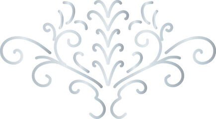 Elegant Silver Floral Decorative 
