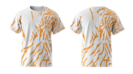 Tiger pattern T-shirt front and back