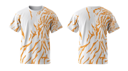 Tiger pattern T-shirt front and back