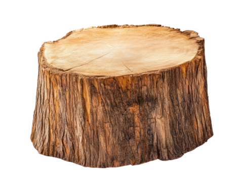 Tree Stump on Transparent Background