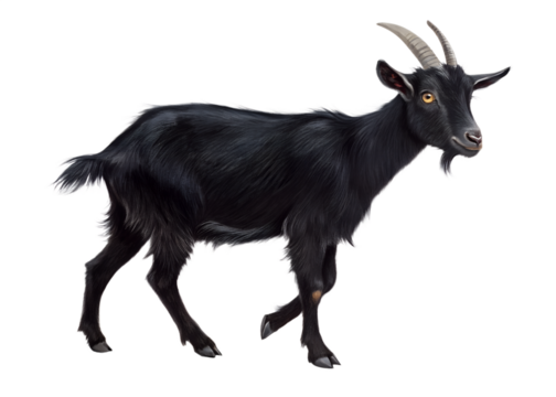 goat  isolated on white background. PNG Transparent file type with high definition quality And vibrant color grading Available.