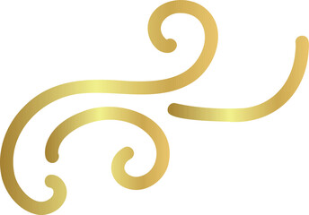 Golden Swirl Flourish Ornament