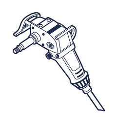 Demolition Jackhammer Construction Tool Icon