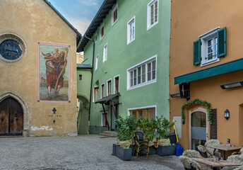 Obraz premium Historical houses in Kitzbuhel, Austria 