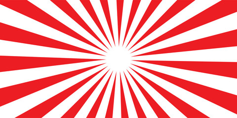 large red and white japanese rising sun