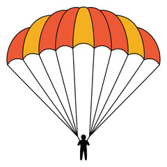 parachute in the sky