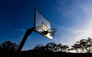 Basketball court in tropical Bataan Philippines 2024 