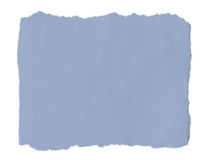 Blue pastel sheet of paper texture. Old ripped paper torn isolated.	