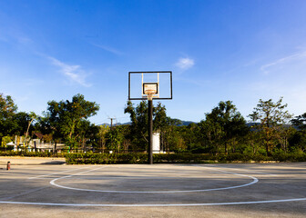 Basketball court in tropical Bataan Philippines 2024 