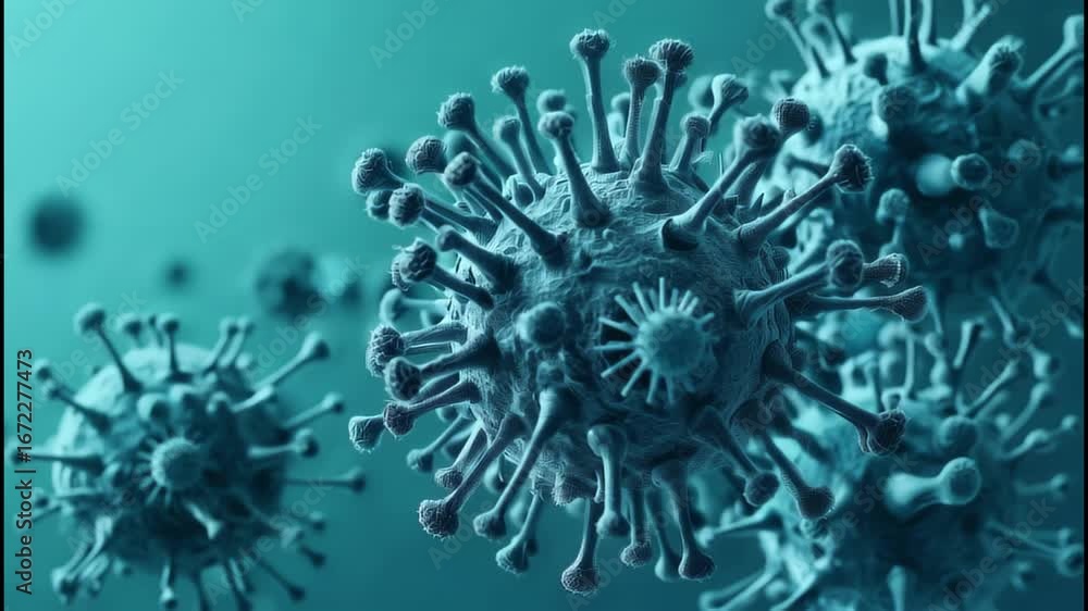 Poster exploring the structure of a virion a visual journey into the world of viruses