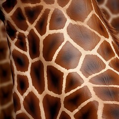 Giraffe Hide Pattern A Textured Background with Natural Brown and Tan Spots, Animal Print