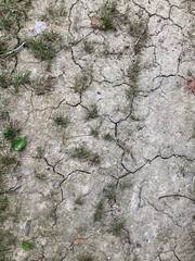texture of dry cracked earth